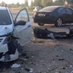 В Смоленской области столкнулись две иномарки (фото, видео)