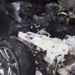 В Смоленске на улице Кирова загорелся автомобиль BMW X5