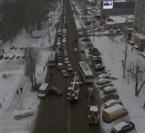 В Смоленске из-за непогоды произошло множество аварий
