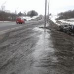 Автомобиль «BMW 528» в Смоленской области вылетел в кювет