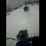 Авария спортивного мотоцикла во время зимнего заезда попала на видео