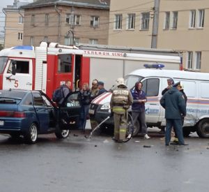 В центре Смоленска произошло жёсткое ДТП