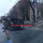 В Смоленске утром произошла авария-"перевертыш". Момент ДТП попал на видео