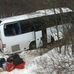 На Рославльском шоссе попал в аварию автобус с детьми