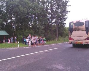 В Смоленской области загорелся автобус с детьми