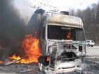 В Смоленске водитель сгорел в кабине большегрузной фуры
